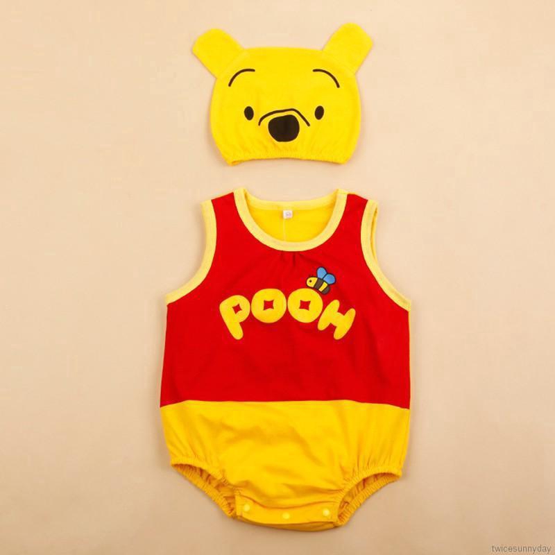 Áo liền quần cotton kiểu dáng hoạt hình anime cho bé gái/bé trai