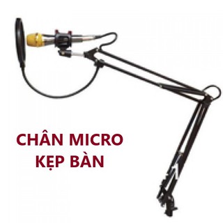 Chân đế micro kẹp bàn chắc chắn