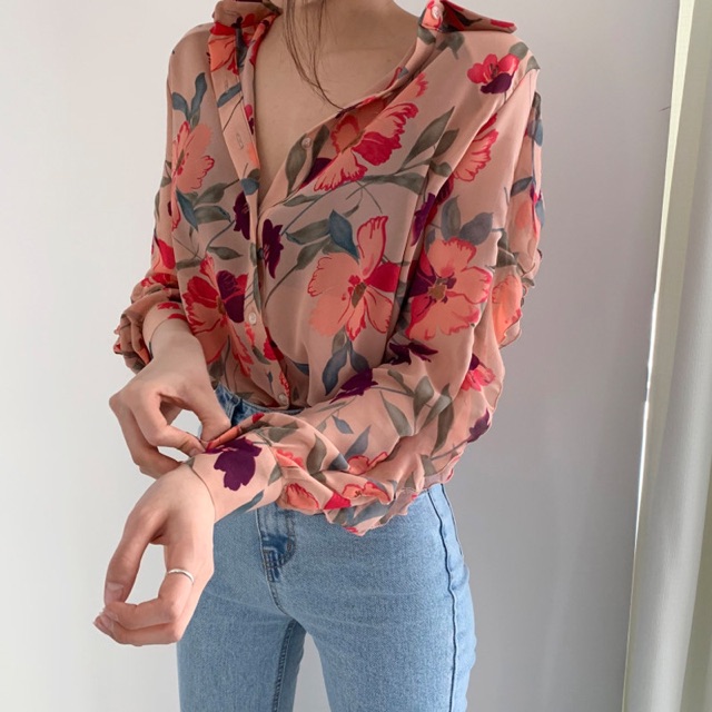 Áo Sơ Mi Mỏng Dài Tay In Hoạ Tiết | BigBuy360 - bigbuy360.vn