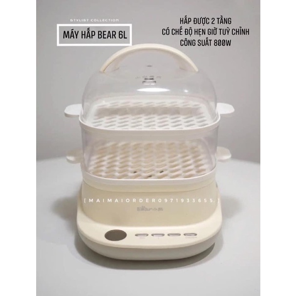 Máy hấp Bear chính hãng dung tích 6L