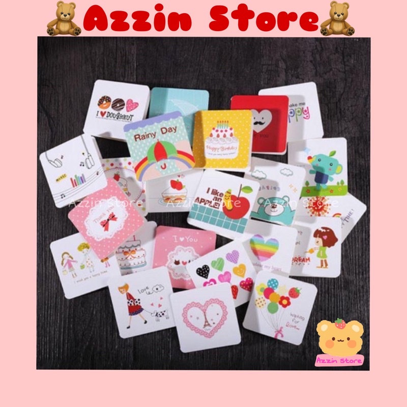 Thiệp Nhỏ Chúc Mừng Dùng Làm Thiệp Chúc Mừng Sinh Nhật Và Các Dịp Quan Trọng ❤️ Azzin Store