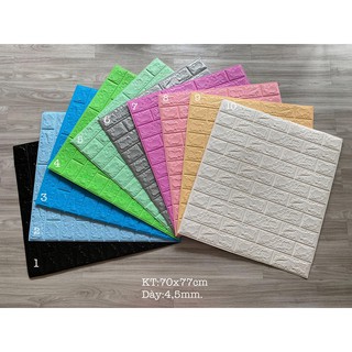 Xốp dán tường 3d giả gạch khổ 70 x 77cm dày 5mm - loại 1 - hàng nhập khẩu cao cấp