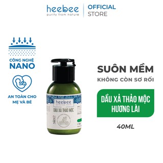 Dầu xả thảo mộc Heebee giảm xơ rối, suôn mượt óng ả tự nhiên 40ml