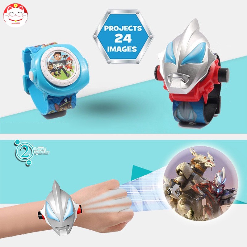 DISNEY ULTRAMAN HELLO KITTY Đồng Hồ Đeo Tay Hoạt Hình 3d Dễ Thương Cho Bé