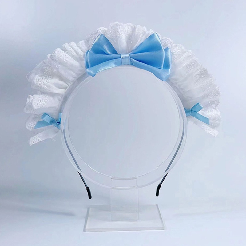 Cài Tóc Hình Nơ Ren Xếp Ly Dễ Thương Dùng Hóa Trang Tiệc Halloween