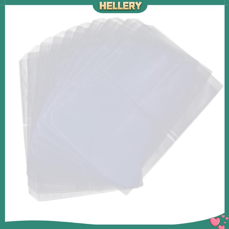 Set 10 Bìa Đựng Tài Liệu Khổ A5 6 Lỗ Bằng PVC Trong Suốt Tiện Dụng