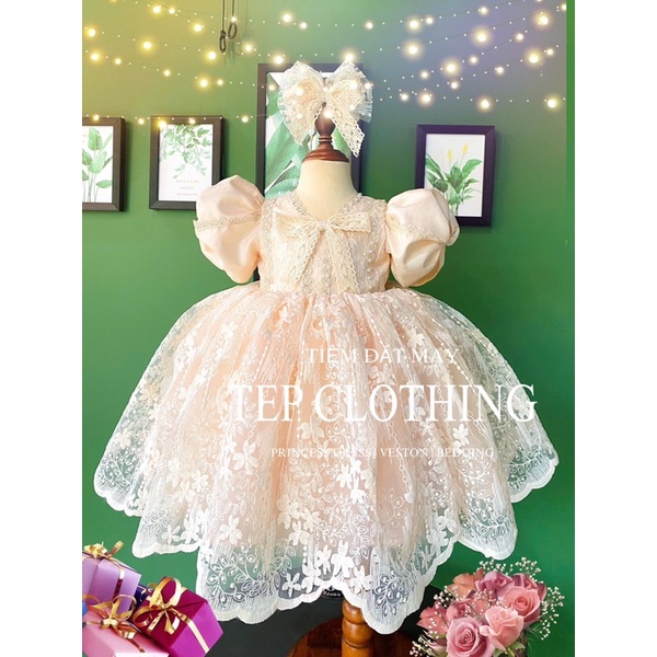 ROSALIE Đầm Công Chúa Thiết Kế Cho Bé Gái by TEP Clothing- Hình Thật