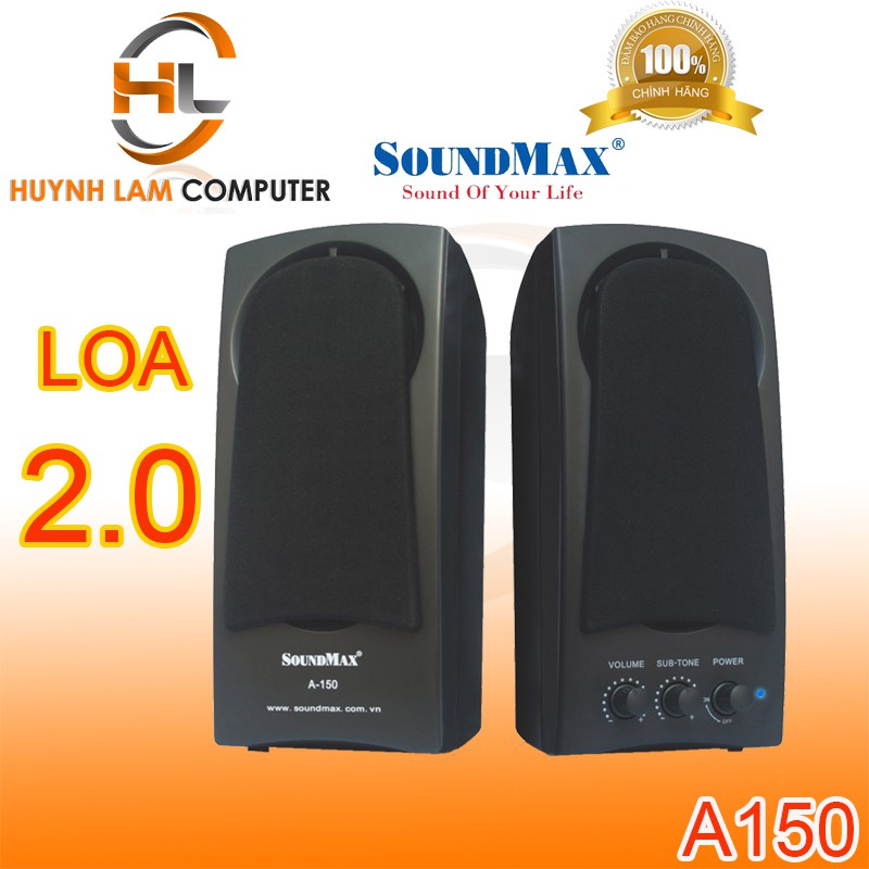 Loa vi tính 2.0 SoundMax A150 âm thanh mạnh mẻ Triệu Gia phân phối