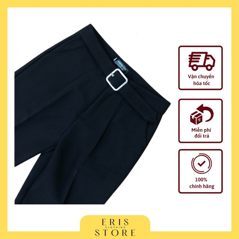 Quần baggy nữ công sở đai vuông cạp cao vnxk chất đẹp có ảnh thật | BigBuy360 - bigbuy360.vn