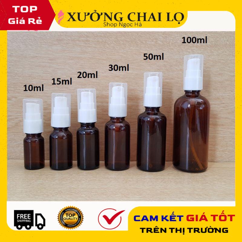 Chai Chiết Mĩ Phẩm ❤ GIÁ RẺ NHẤT ❤ Chai thủy tinh xịt giọt 15ml,20ml,30ml chiết mỹ phẩm, dầu gội, sữa tắm, serum .