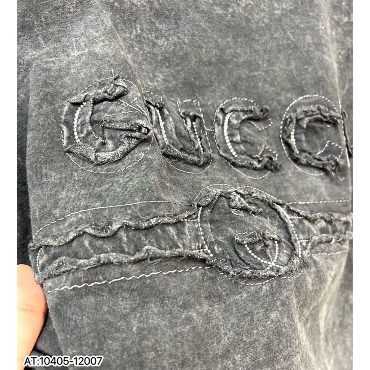 Áo phông nam guci  xám tay ngắn cổ tròn  chất liêu  vải ctoong  bò giày dặn dược in chữ nổi đẹp