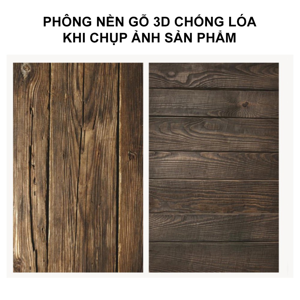 Phông vân gỗ nâu 2 mặt - phông nền 3D chụp ảnh sản phẩm size 57x87cm