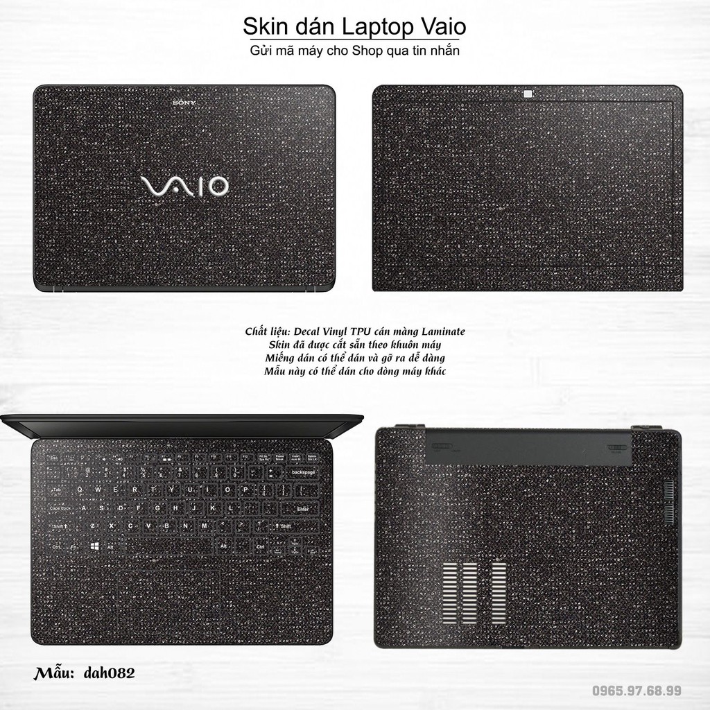 Skin dán Laptop Sony Vaio in hình vân vải (inbox mã máy cho Shop)