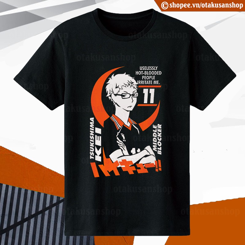 Áo thun Haikyuu! Vua Bóng Chuyền Collections (Black) ngắn tay