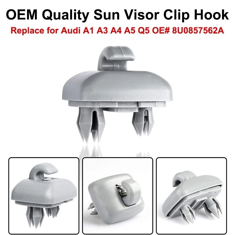 Set 2 kẹp tấm che nắng cho Audi A1 A3 A4 A5 Q3 Q5(8E0 857 562)A7 B6 B7 B8 S4 S5