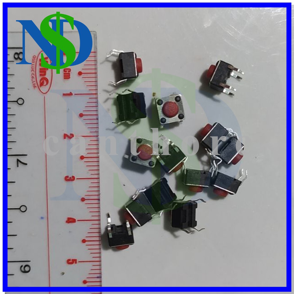 Nút nhấn button 6x6x5 - màu đỏ