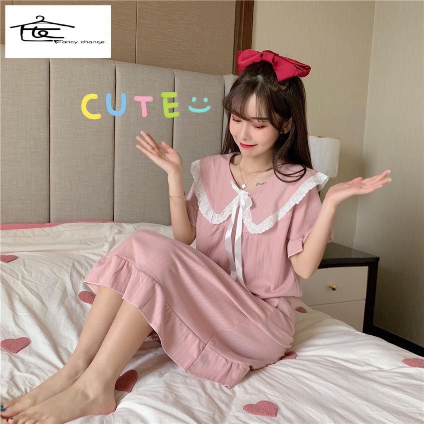 Đầm Ngủ Búp Bê Phong Cách Nhật Bản Dễ Thương Thời Trang Mùa Hè 2020 Cho Nữ