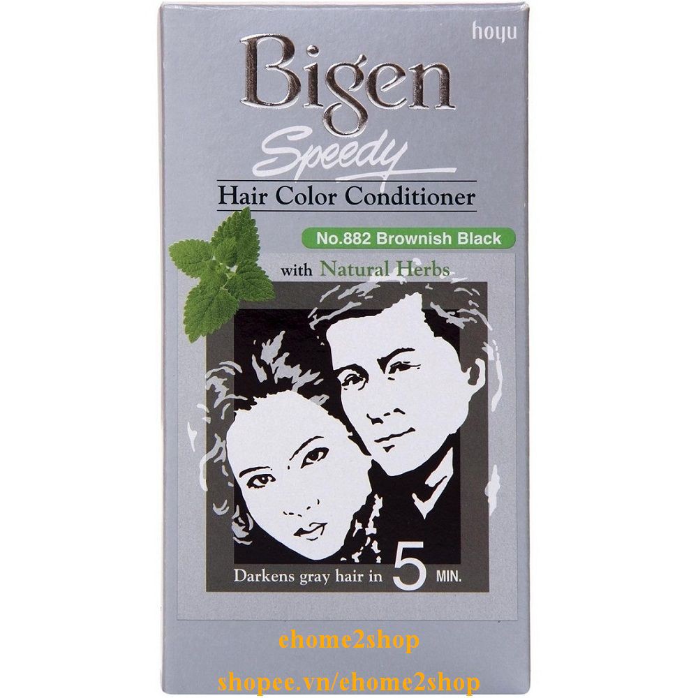 Thuốc Nhuộm Tóc Bigen 882 Màu Nâu Đen Speedy Hair Color Conditioner shopee.vn/ehome2shop.