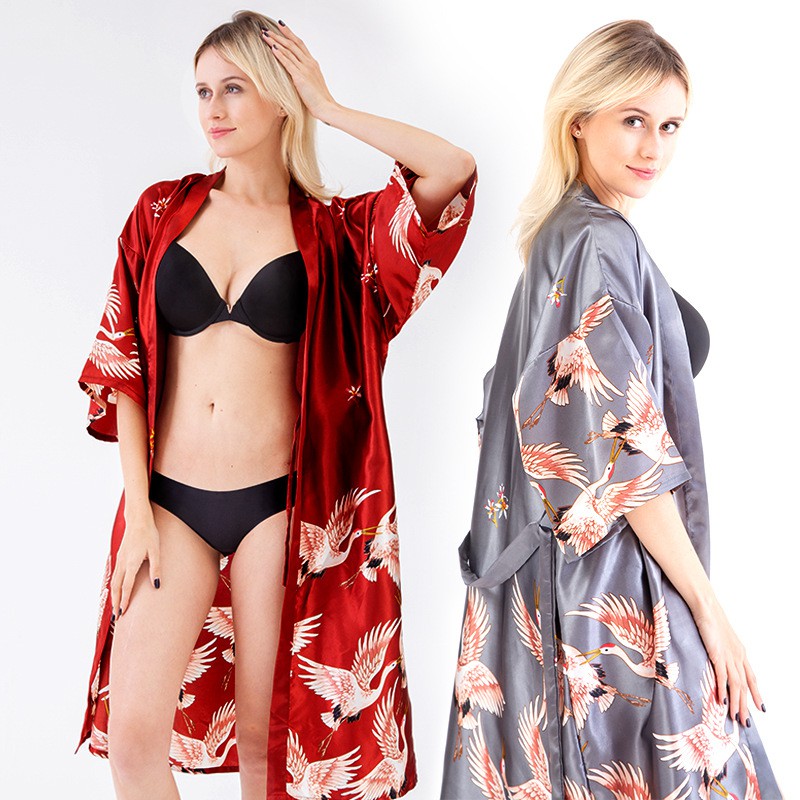 Áo khoác ngủ Kimono gợi cảm cho nữ