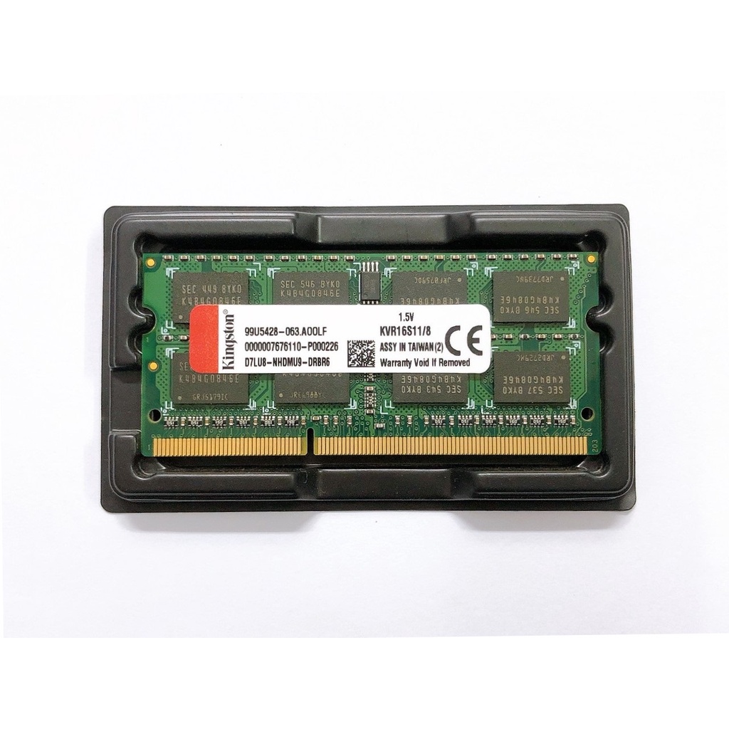 Ram Kingston 8GB DDR3 1600MHz 1.5V PC3-12800 Laptop Macbook