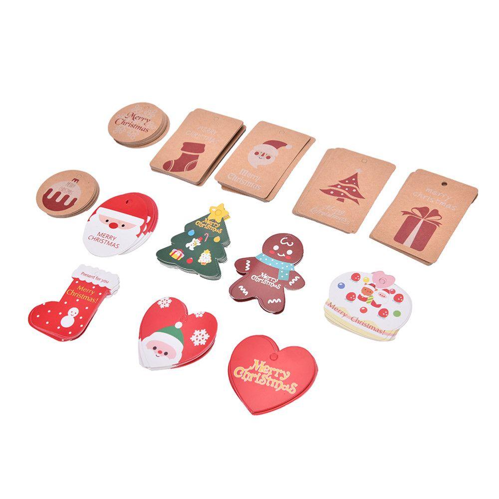 CONOPERY Bộ 50 Thẻ Treo Trang Trí Cây Thông Giáng Sinh
