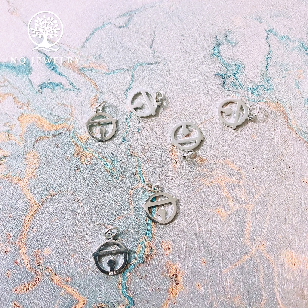 Charm bạc hình chuông doremon treo - NQ Jewelry