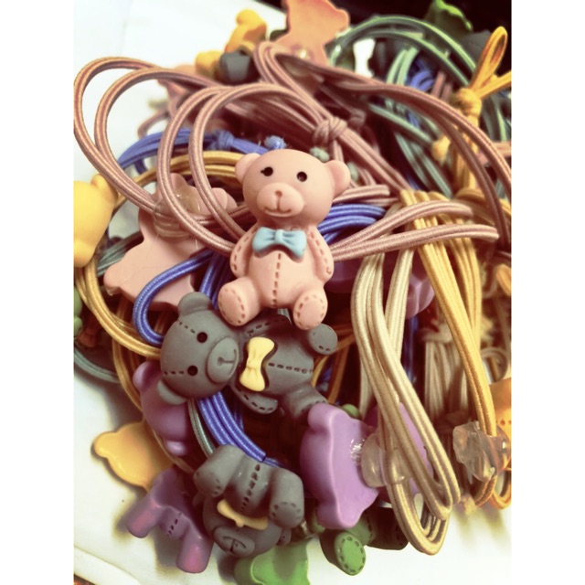 1 Dây Thun Cột Tóc Buộc Tóc Nữ Hình Gấu Ôm Nơ dễ thương