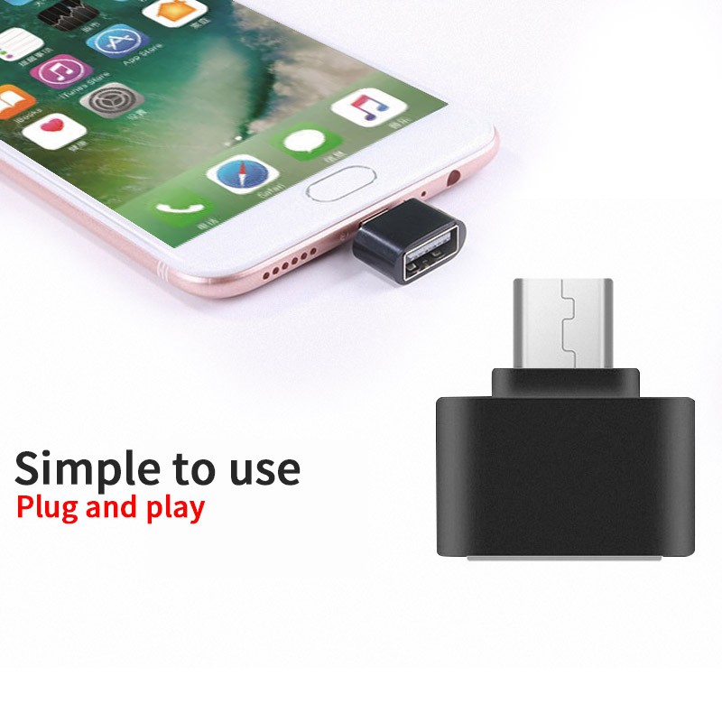 [Đồng hồ LED miễn phí] Bộ chuyển đổi kết nối cổng với cổng Micro USB của điện thoại Android