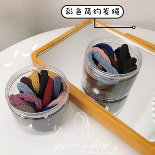 Set 20 Thun Cột Tóc Không Đường May Co Giãn Tốt