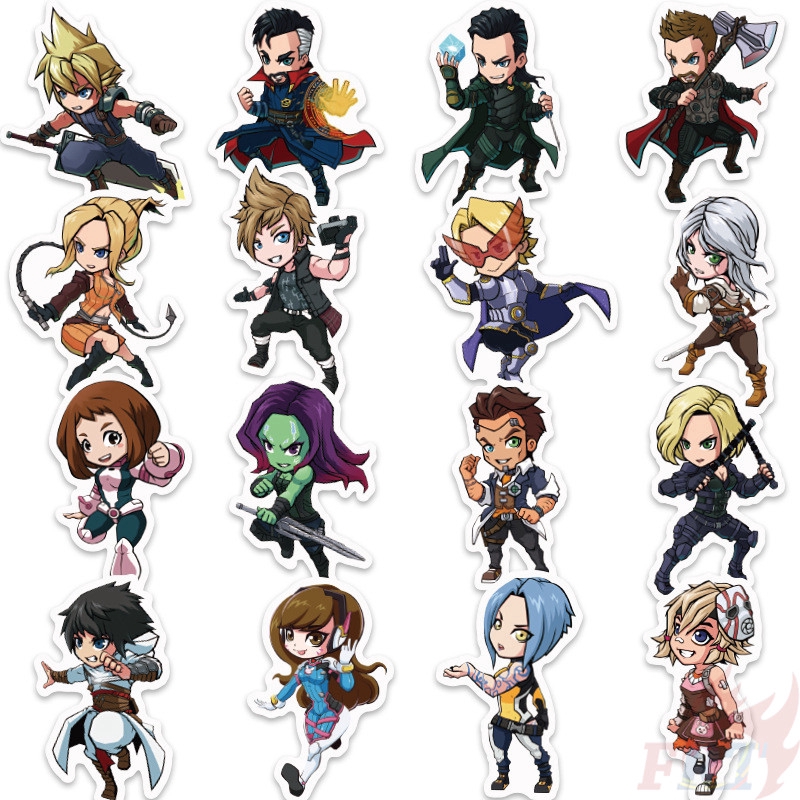 ❉ Anime &amp; Cartoon &amp; Games Character Collection Giấy và decal dán tường ❉ 100Pcs/Set DIY Mixed Laptop Doodle Stickers