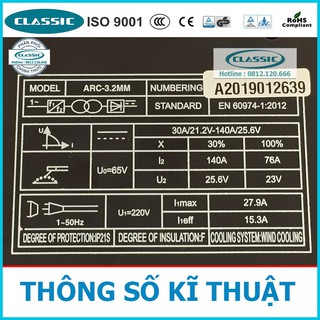 Máy hàn que điện tử mini Classic mã ARC-3.2MM