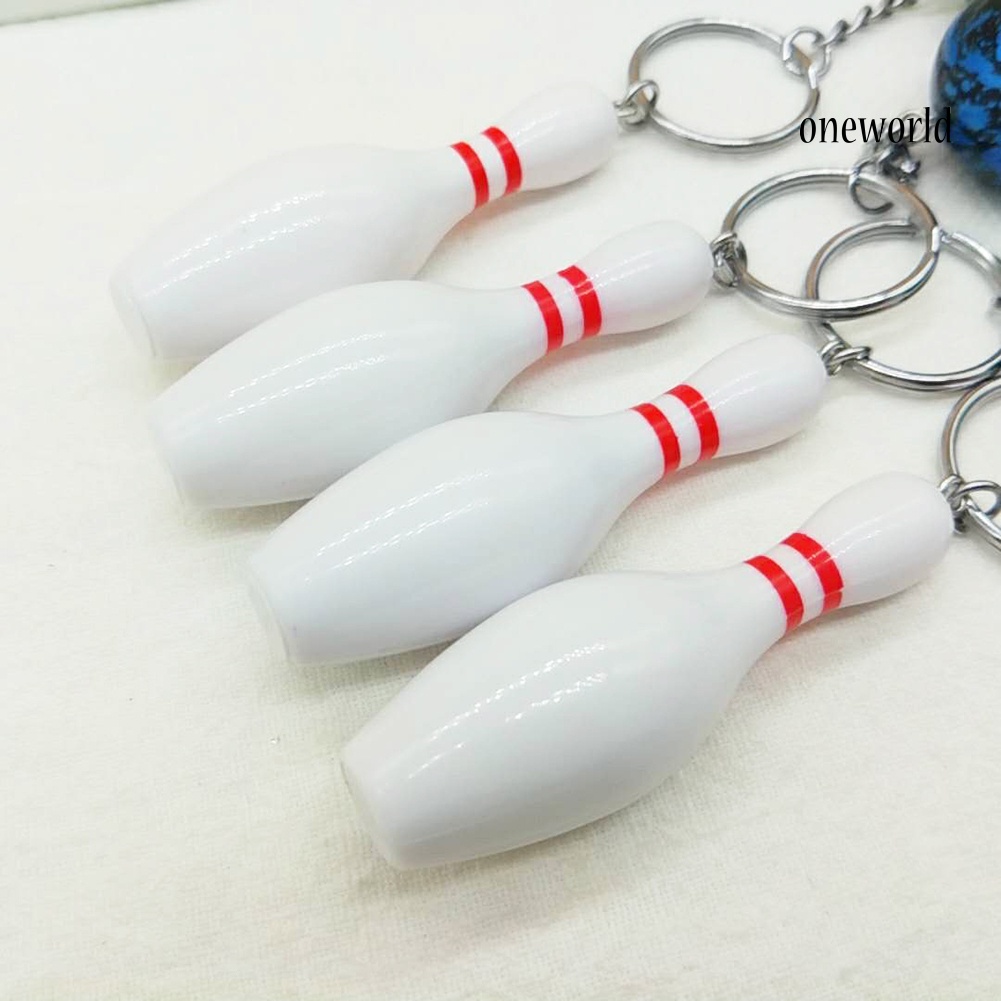 Móc Khóa Hình Quả Bóng Bowling Thời Trang Giá Đỡ