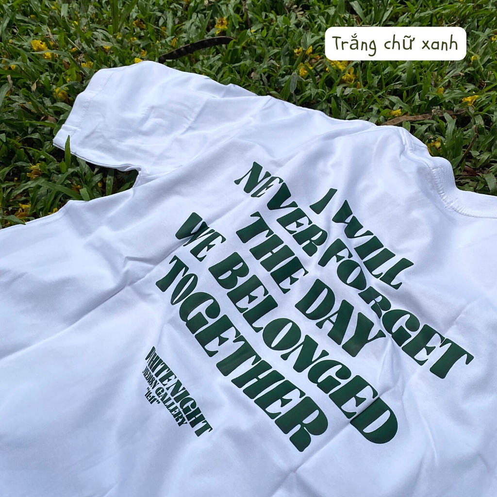 Áo Thun Chữ Xanh 11:11 WHITE NIGHT 💖 𝑭𝑹𝑬𝑬𝑺𝑯𝑰𝑷 💖 Áo Phông Form Rông Tay Lỡ 100% Cotton - Calisa