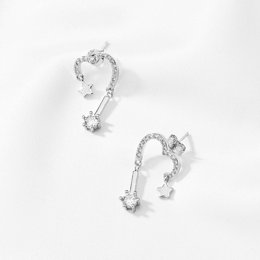 BACK2LIFE Bông Tai Ngôi Sao / Trái Tim Không Gây Dị Ứng Cho Nữ