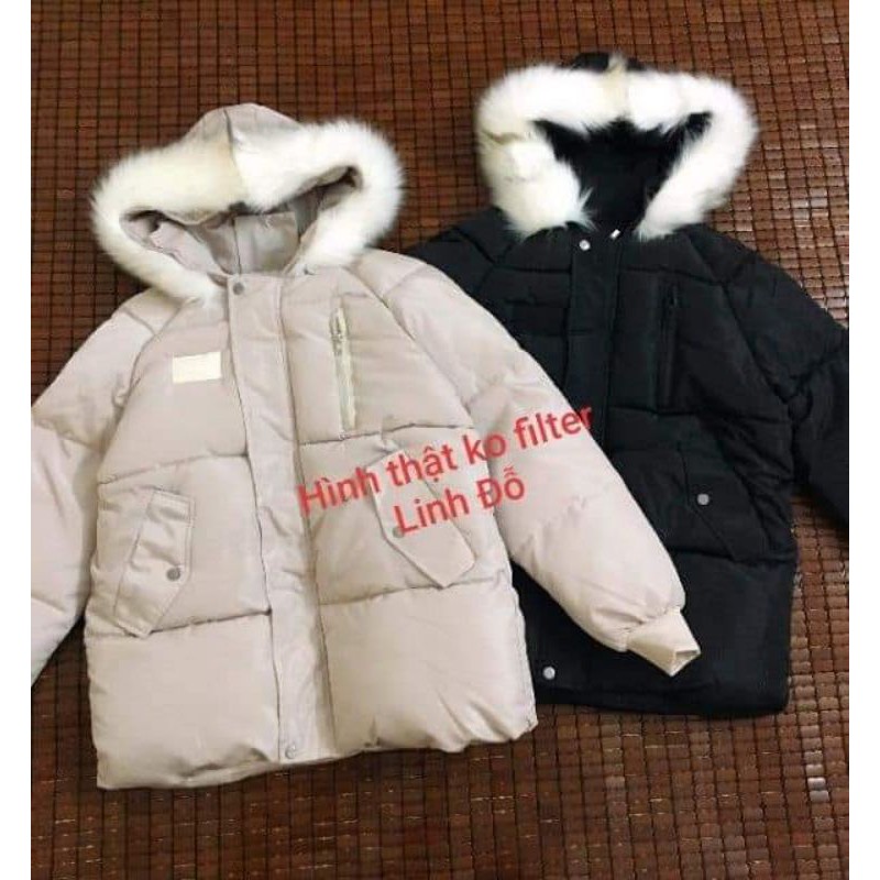 Freeship - Có sẵn SLL - ÁO PHAO BÉO 2 MÀU ĐEN BE GIÁ RẺ KÈM MŨ LÔNG SIZE S M L XL | BigBuy360 - bigbuy360.vn