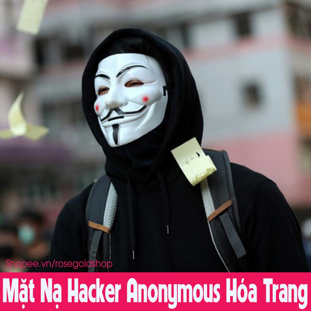 Mã TOYNOV hoàn 20K xu đơn 50K] Mặt Nạ Hacker Trắng - Anonymous