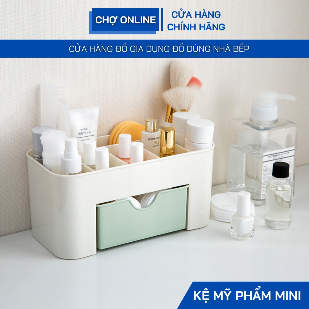 Hộp đựng mỹ phẩm mini để bàn Kệ đựng đồ trang điểm nhỏ gọn có ngăn kéo