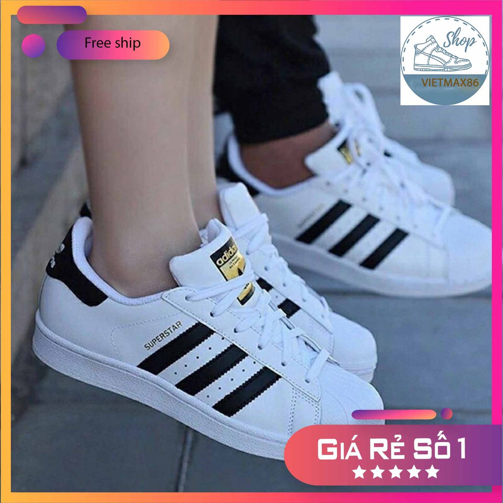 Giày thể thao superstar mũi sò tem vàng cho nam và nữ, giày giá rẻ tặng kèm hộp thời trang giá rẻ / vietmax86
