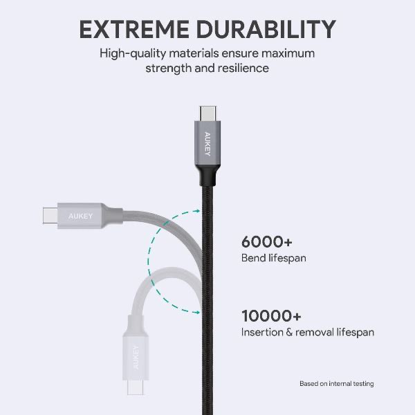 Cáp sạc nhanh AUKEY CB-CMD2 USB-A to USB-C QC 3.0 18W chuẩn USB 3.0 5Gbps