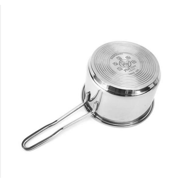 Quánh nấu cháo, khuấy bột cho bé size 14cm bằng chất liệu inox cao cấp có thể đun bếp ga, bếp từ,,,,,, không lo cháy nồi