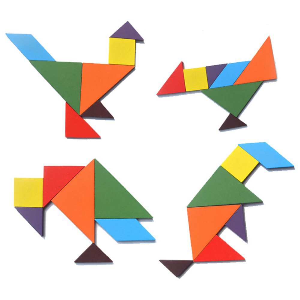 [ĐỒ CHƠI TRÍ TUỆ] Đồ chơi Tangram đơn có hướng dẫn