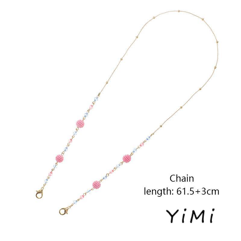 Phụ Kiện Dây Đeo Khẩu Trang Đa Năng Chống Thất Lạc Họa Tiết Dâu Tây Xinh Xắn Cho Bé