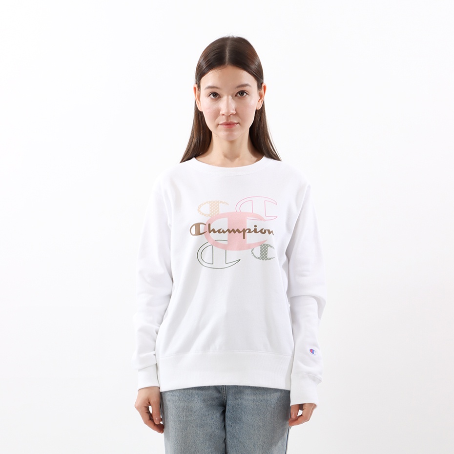 Áo Hoodies Champion JP C Graph Crew Màu Trắng CMPCWU025WHT