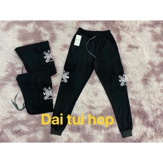 Quần jogger thun, quần thun umi túi hộp màu đen từ 45 kí đến 63 kí