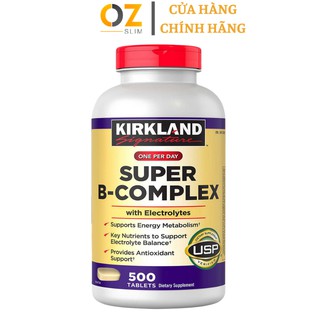 Vitamin B Kirkland Super B-Complex Hộp 500 viên Làm Tăng Khả Năng Hấp Thụ, Tăng Sức Đề Kháng