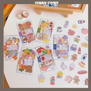 Bộ sticker xinh xắn, hình dán đẹp trang trí dụng cụ học tập phụ kiện SUNNYSTORE