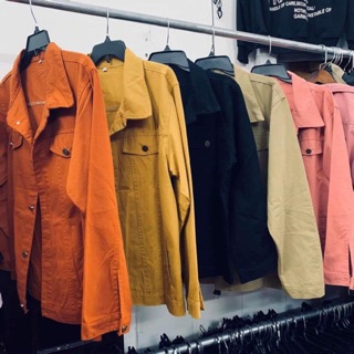 ÁO KHOÁC KAKI JEAN CỔ BẺ