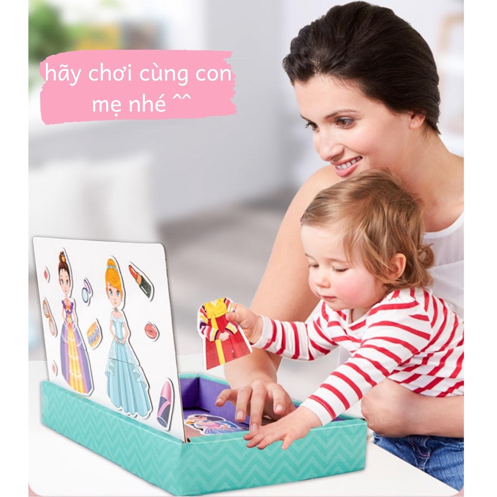Đồ chơi bé gái ghép hình thiết kế thời trang công chúa theo mẫu nhiều hình chủ đề nhân vật dành cho bé BOBIKIDS BG01