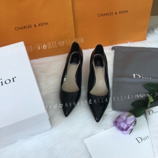 Giày đen cao gót 7p