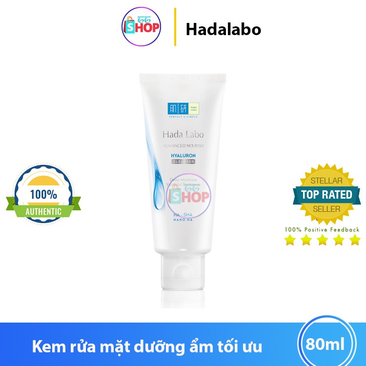 Kem rửa mặt dưỡng ẩm tối ưu hada labo 80G